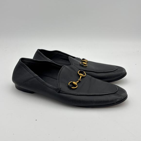 GUCCI Jordaan Horse Bit Slip On Penny Loafers Women's 37 US 7 - Picture 1 of 13